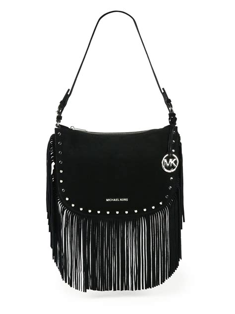 michael kors fringe hobo bag|Michael Kors flat shoulder bags.